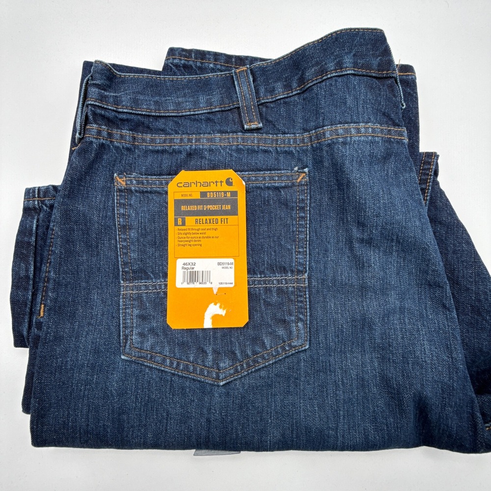 Carhartt Relaxed Fit 5-Pocket Jeans Mens 46x32 NWT BD5119-M